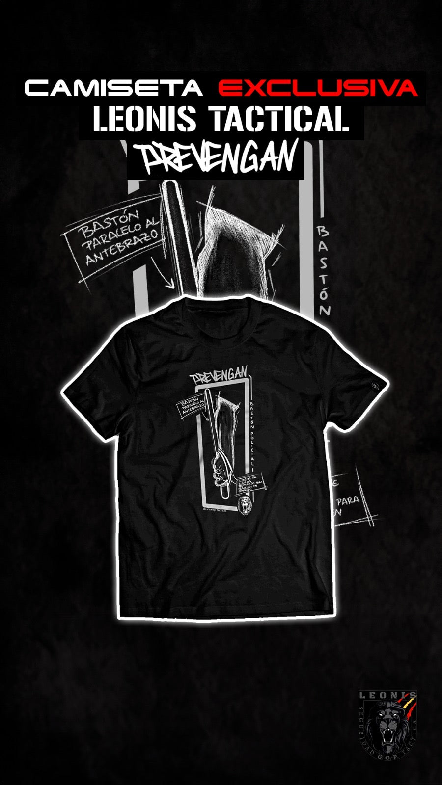 CAMISETA PREVENGAN - BASTÓN POLICIAL