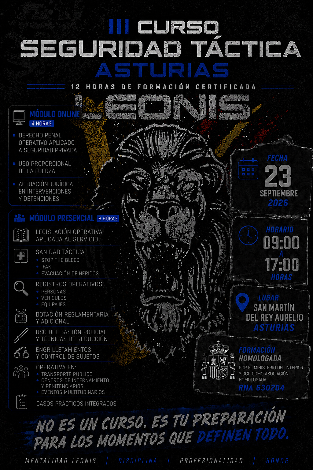 III CURSO SEGURIDAD TÁCTICA ASTURIAS