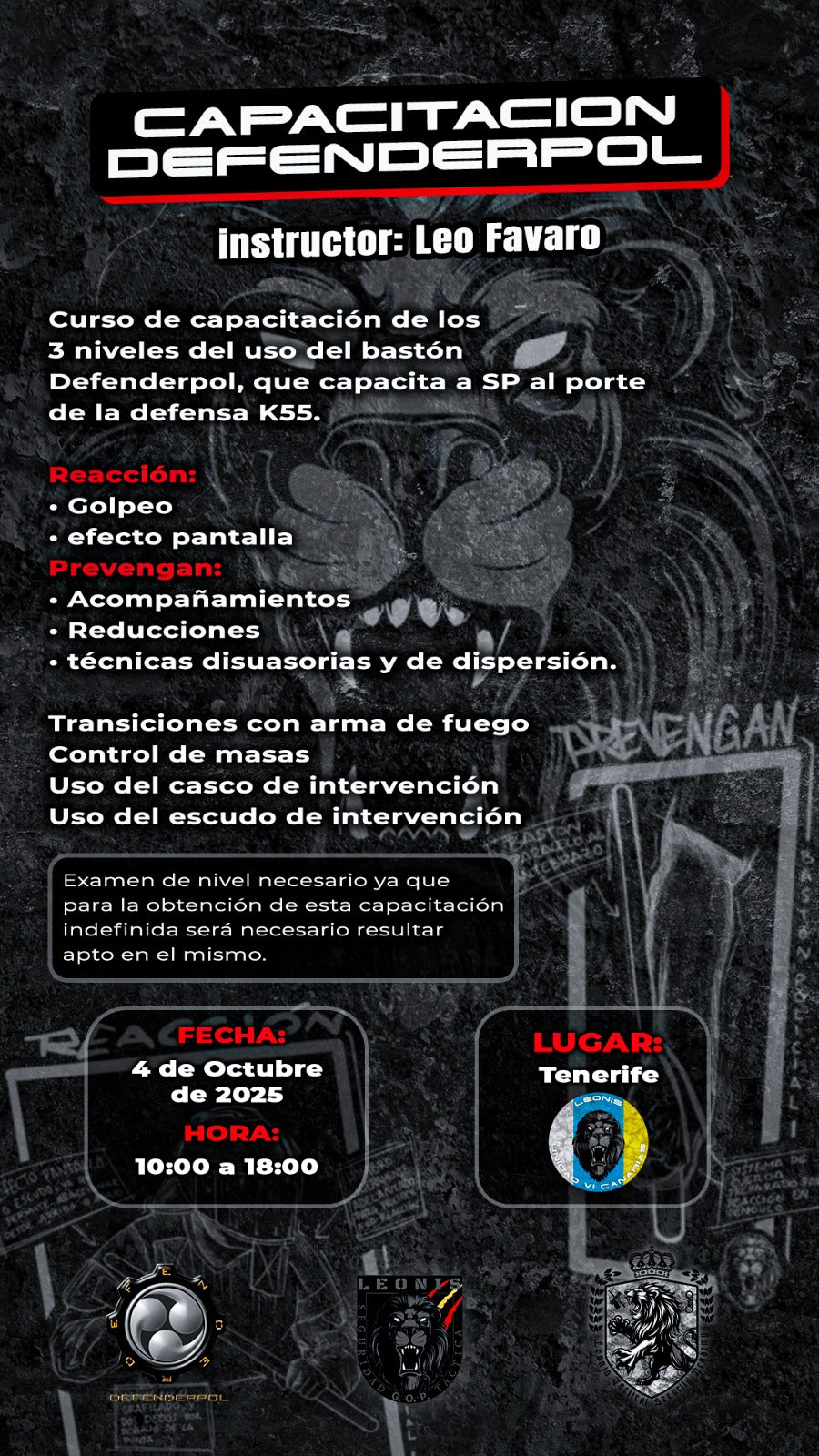 CAPACITACIÓN COMPLETA DEFENDERPOL CANARIAS