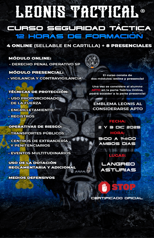 CURSO SEGURIDAD TÁCTICA ASTURIAS 2 y 3 DIC 25