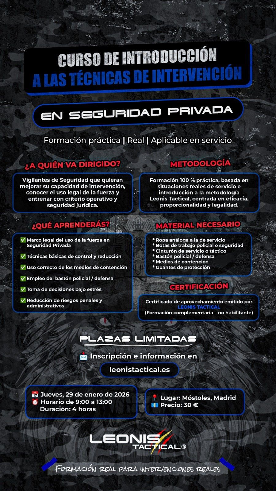 MAD - CURSO INTRODUCCIÓN A LAS TÉCNICAS DE INTERVENCIÓN EN SP