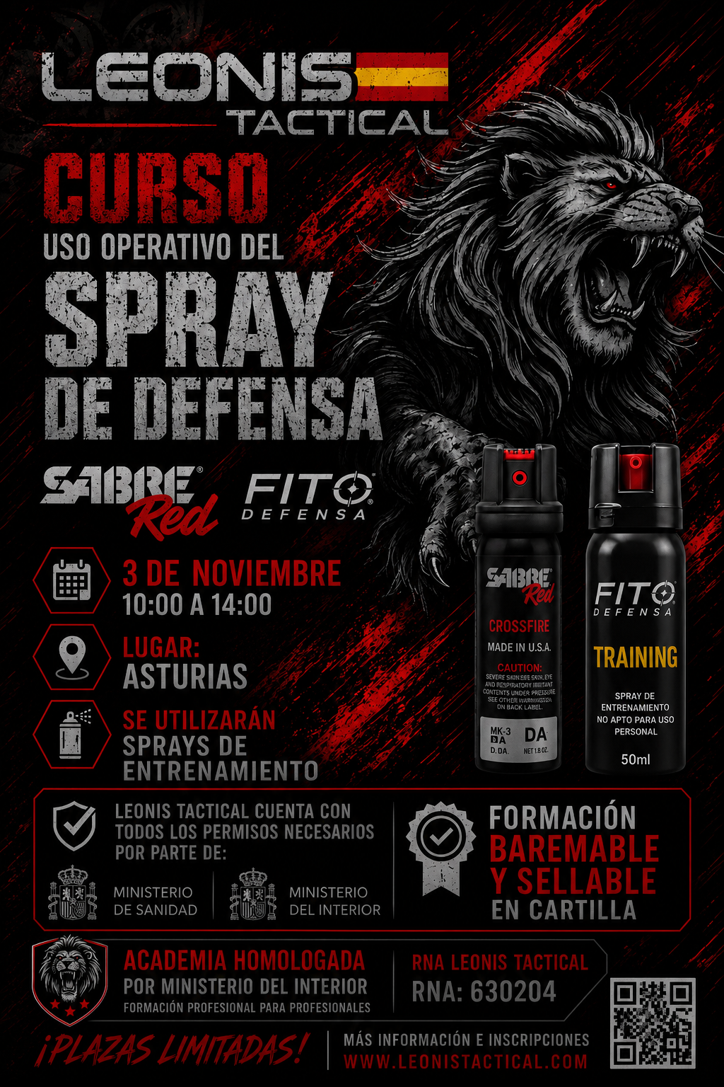 Curso de Uso Operativo del Spray de Defensa (ASTURIAS)