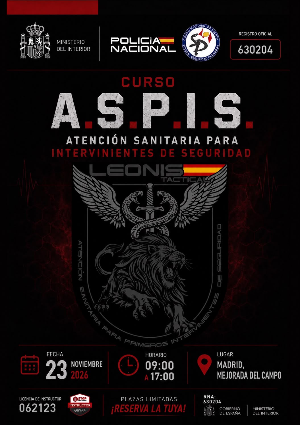 CURSO A.S.P.I.S. (Atención Sanitaria para Intervinientes de Seguridad)