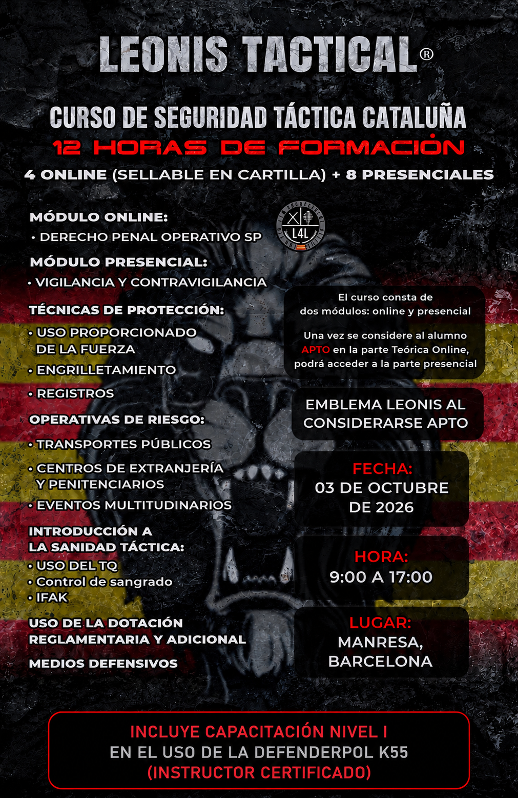 IV CURSO SEGURIDAD TÁCTICA CATALUÑA