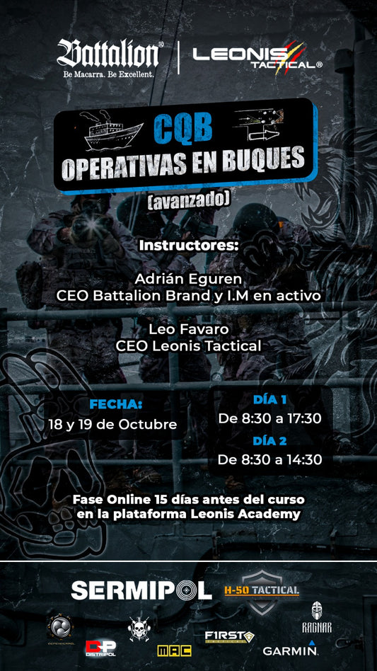 CURSO CQB AVANZADO OPERATIVA EN BUQUES (CON BATTALION BRAND)
