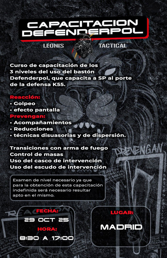 CAPACITACIÓN COMPLETA DEFENDERPOL MADRID 29 OCT 25